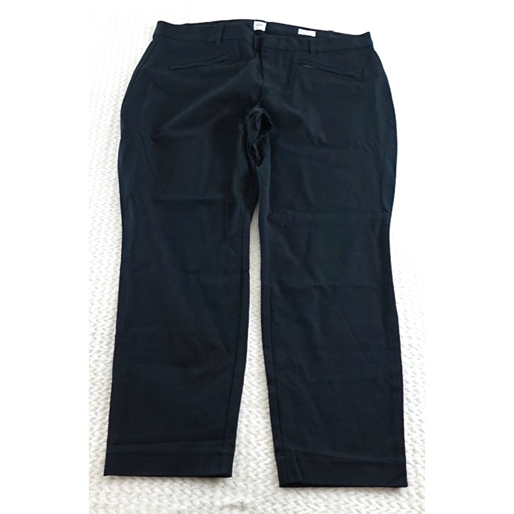 Gap Black Signature Skinny Ankle Pants Women's 18 Front Chino Stretch Casual